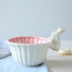 兔子系列手繪陶瓷碗